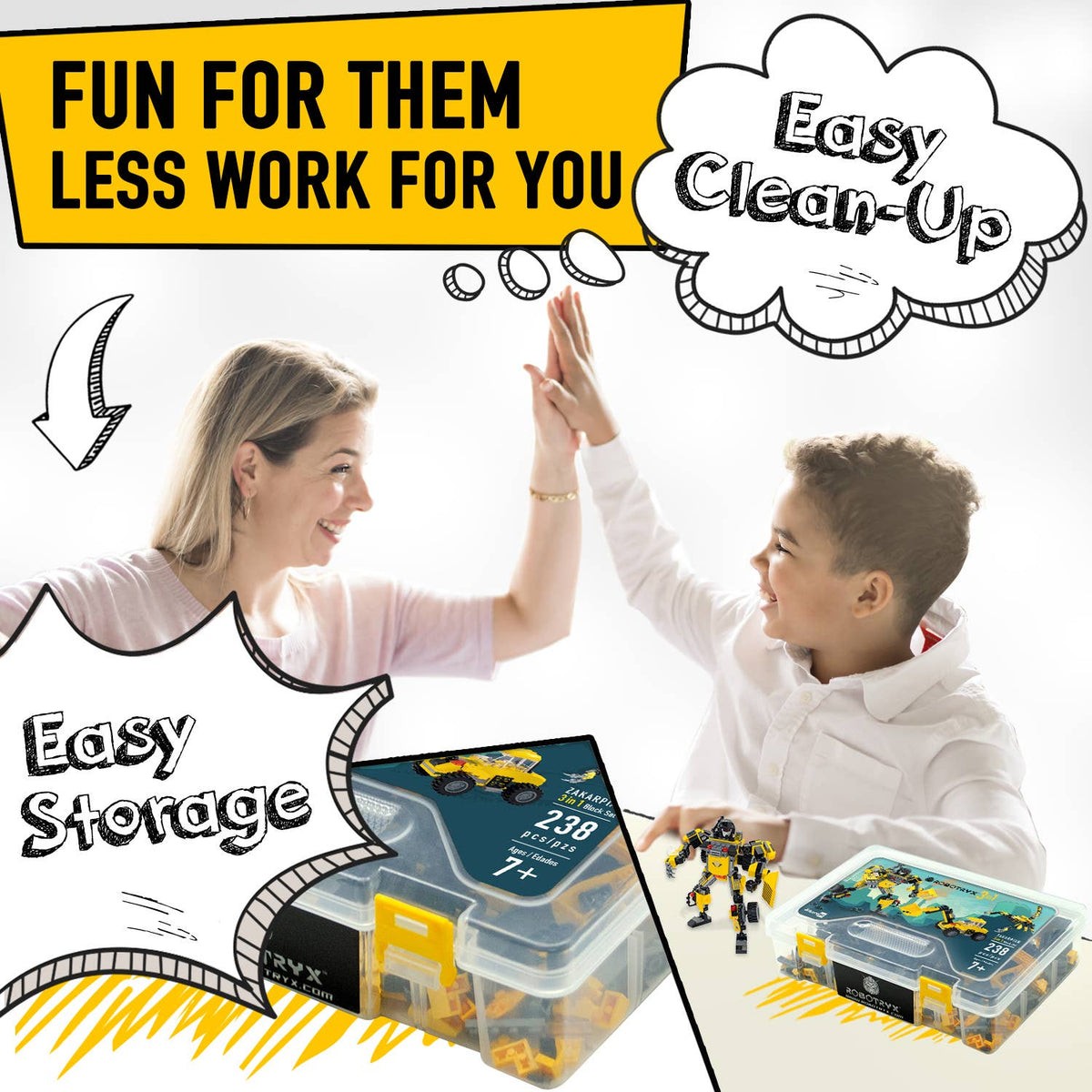 3-in-1 robot building block set, Zakarpian, view 12