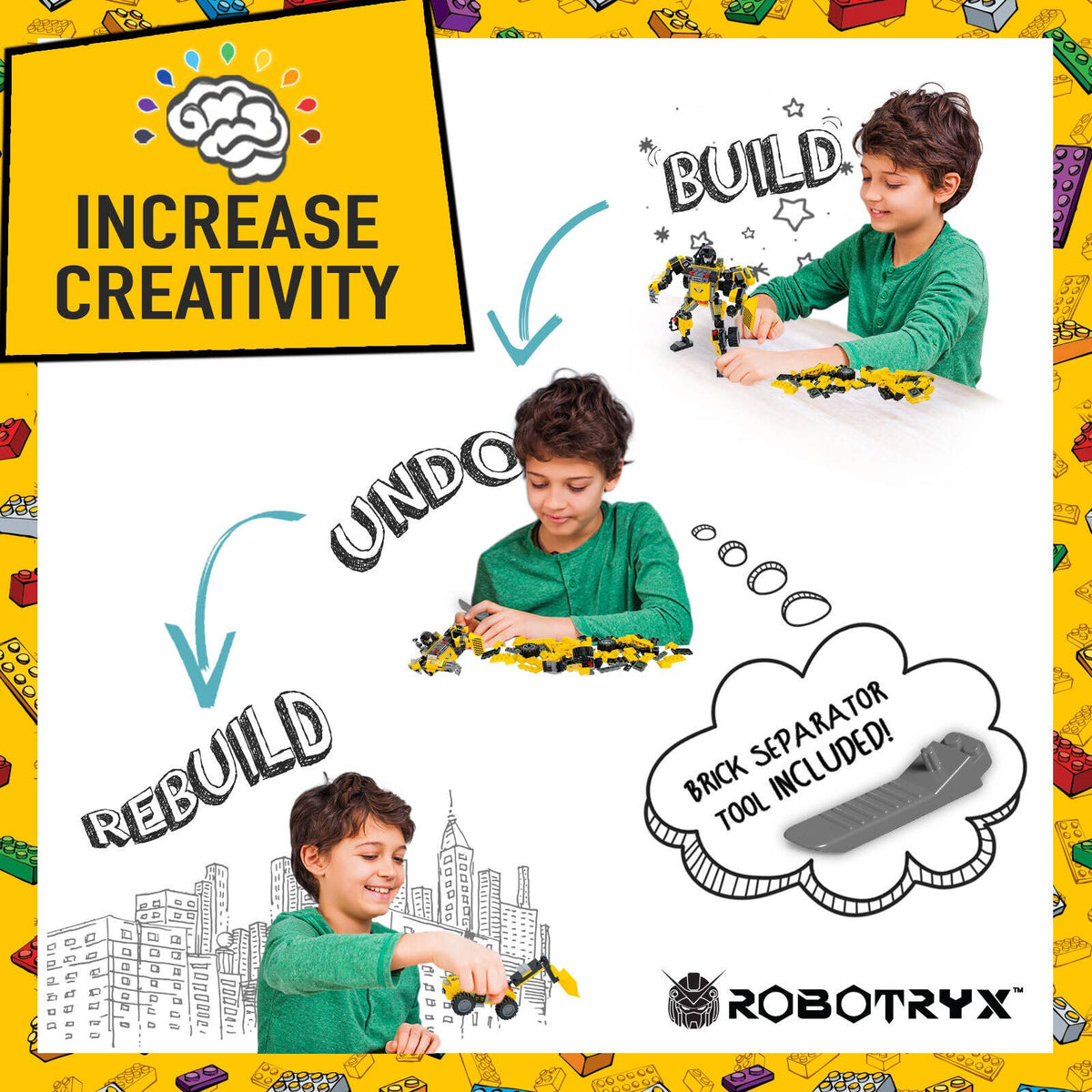 3-in-1 robot building block set, Zakarpian, view 8