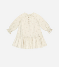 Rylee + Cru girls swing dress, horseshoes natural, front view