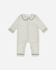 Rylee + Cru UNISEX L/S Baby Romper Pajama - Forest Pinstripe