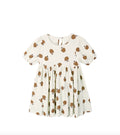 Rylee + Cru Mini Girls Puff Short Sleeve Swing Dress - Golden Apples