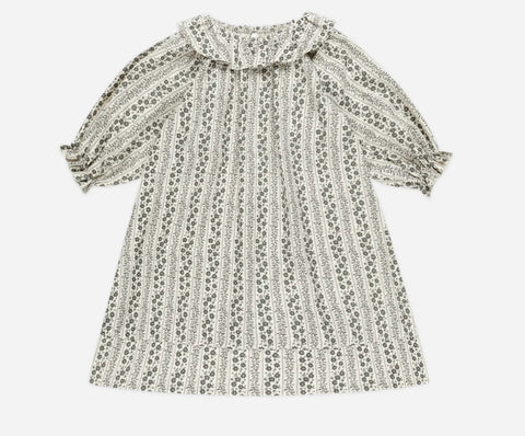 Rylee + Cru Mini Girls Ruffled Collar Sleep Nightgown - Vines