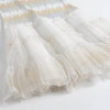 sequined girls party tulle dress white and silver