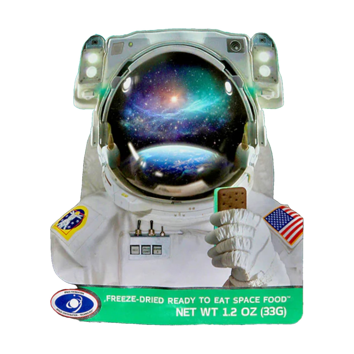 Astronaut freeze-dried mint chocolate chip ice cream sandwich, package