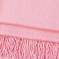 Solid viscose fringe shawl scarf, light pink, fabric and fringe detail