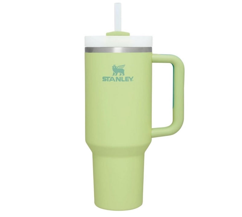 Stanley 40 oz Quencher H2.0 tumbler, citron green, front view