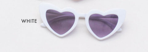 Kids Sunglasses, Barbie Style Retro Heart Frames (CLICK FOR COLOR OPTIONS)