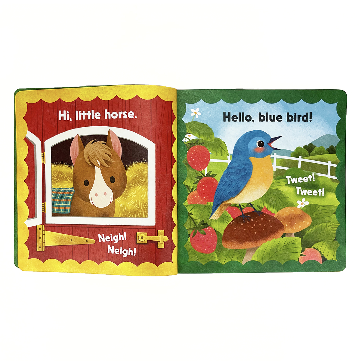 John Deere Kids Hello, Farm! teether book, inside pages