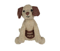 Tooth fairy pocket plush, brown puppy, front view