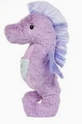 Tooth fairy pocket plush, purple seahorse, front view
