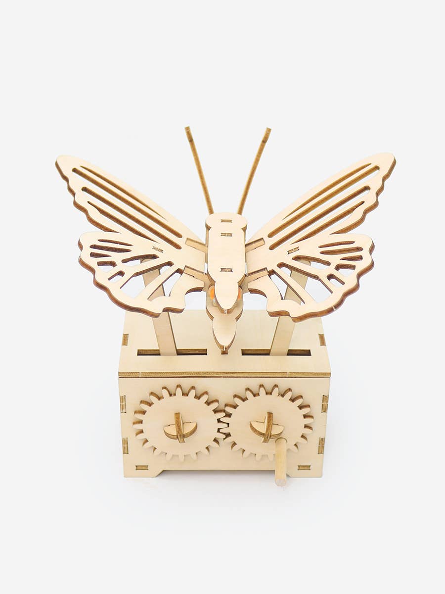 Wooden DIY STEM kit, fluttering butterfly, view 7