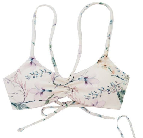 Chance Loves teen reversible swim bralette top, Isla Corsica floral, front view