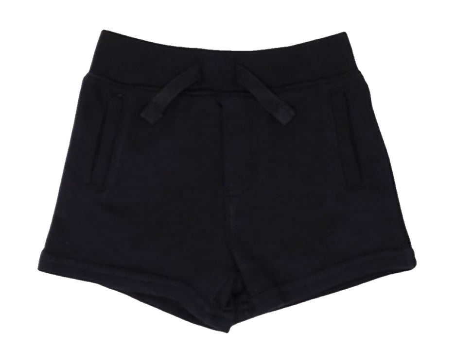 Kids French terry play shorts, black