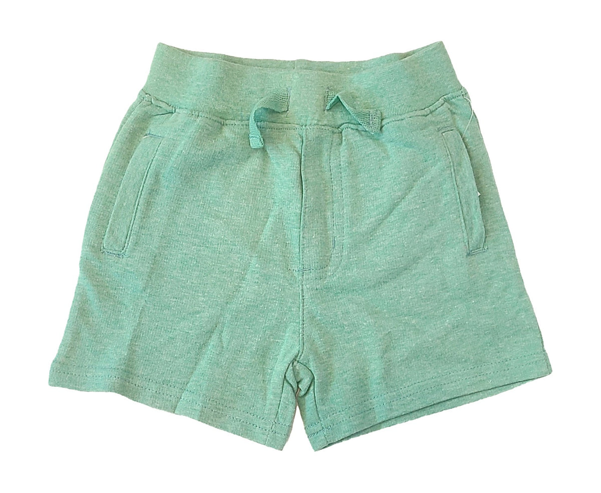 Kids French terry play shorts, palm green