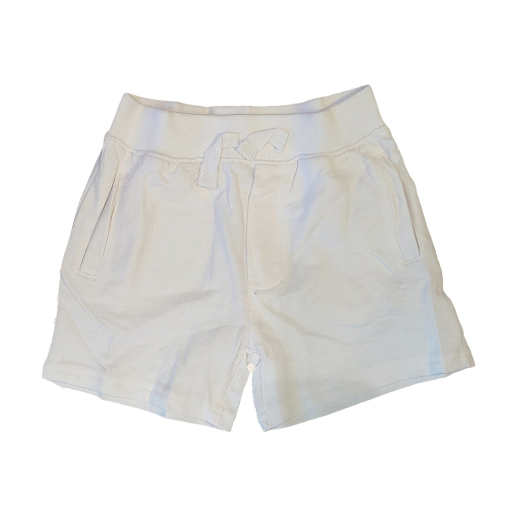 Kids French terry play shorts, white