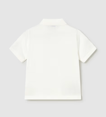 1109 Toddler Boy Eco-Cotton S/S Polo Shirt - Cream