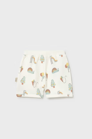 1292 Mayoral Baby Boys 2pc Eco-Cotton Play Shorts Set - Mint & Natural