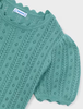3003 Mini Girls S/S Scalloped Knit Top - Mint