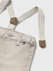 1596 Mayoral Baby Boys Pants w/ Suspenders - Steel