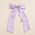 XL matte satin cheer bow hair clip, lavender