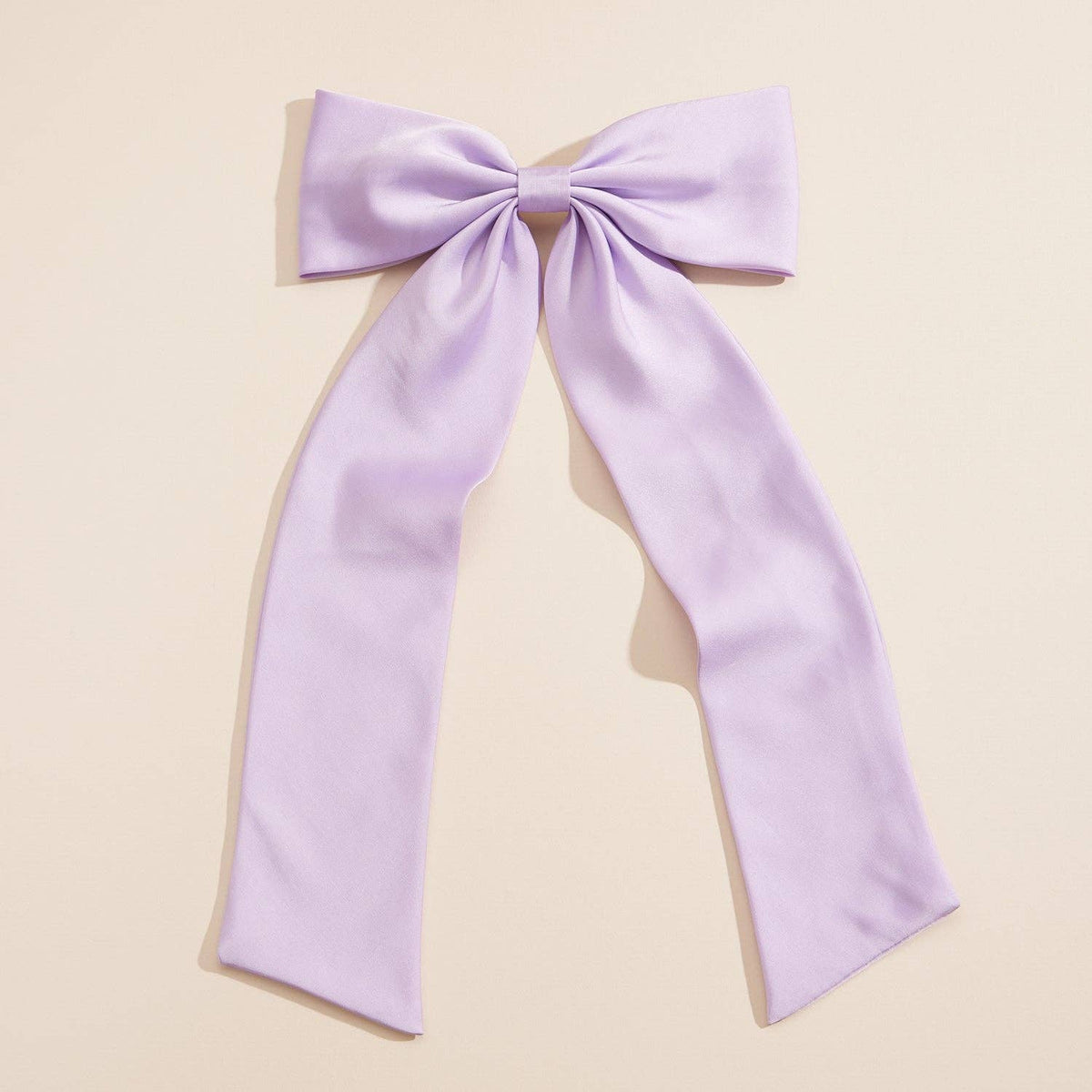 XL matte satin cheer bow hair clip, lavender