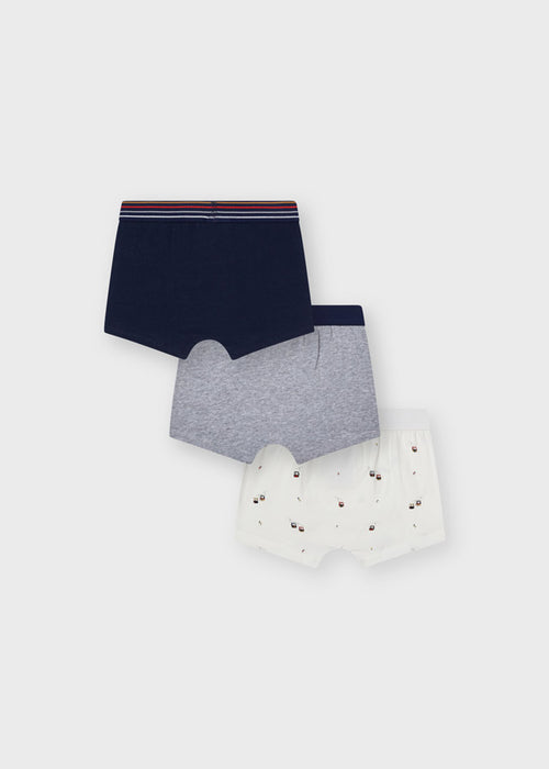 Elasticated waistband Boys Mayoral 3 PC Boxer Shorts Set, Back 