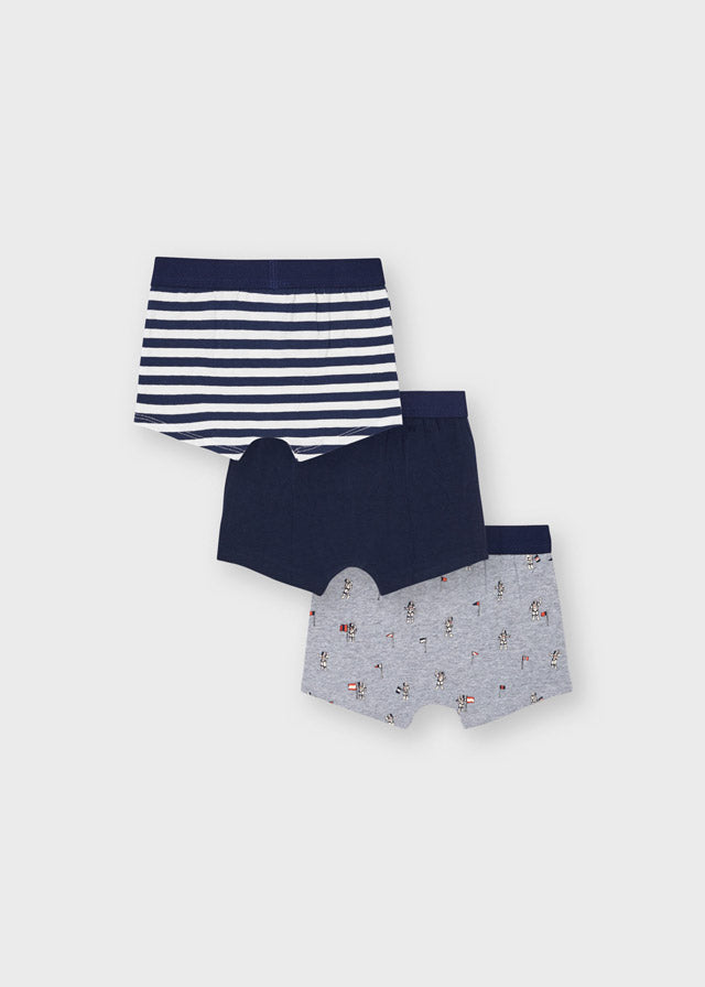 Boys Mayoral Navy Boxer Shorts Set, Space Designed Boxer Shorts, Back