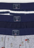3 PC Set Space Themed Boxer Shorts, Navy Blue