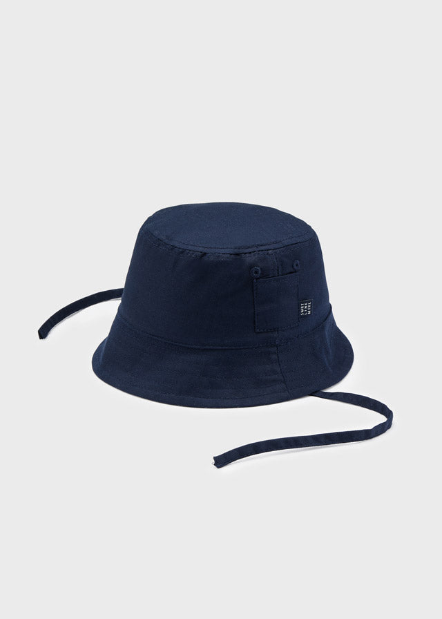 Mayoral Boys Navy Reversible Hat, Adjustable Chin Strap, Navy Blue Hat