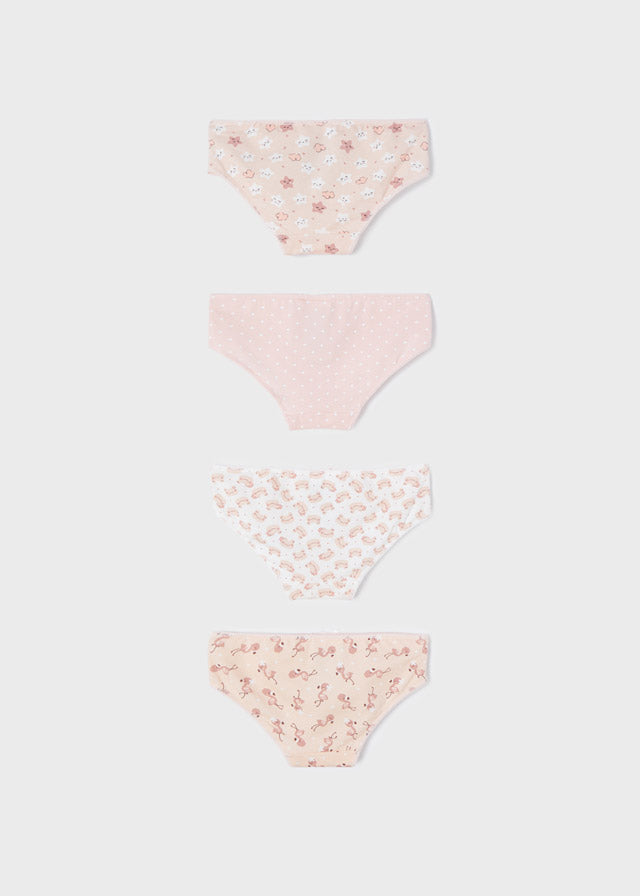 4 PC Set, Underwear Briefs, Lowrise Crystal Quartz, Back