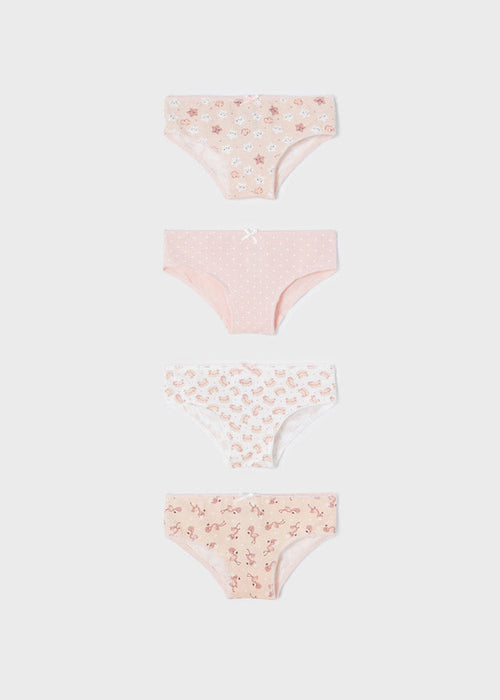 Mayoral Girls Crystal Quartz Lowrise Underwear Briefs, Front