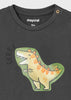  1028 S/S TShirt Lenticular Dino, Charcoal second lenticular detail