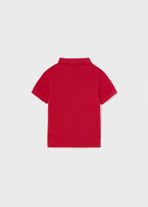 102 Mayoral S/S Polo, Solid Red
