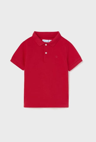 102 Mayoral S/S Polo, Solid Red