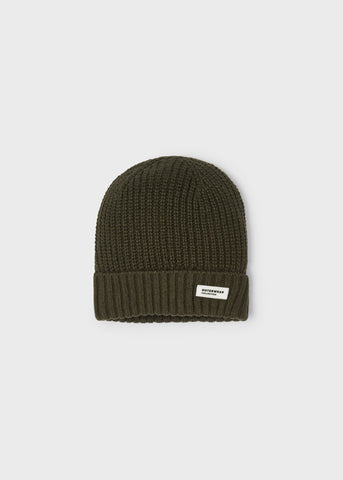 10348 Mayoral Boys Knitted Beanie, Forest Green