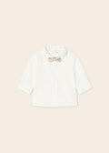1190 Mayoral Boys L/S Collared Dress Shirt w/Tan Bow Tie