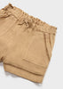 1272 Mayoral Openwork Trim Linen Shorts, Caramel detail