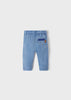 Boys French Blue Long Trousers, Boys Long Pants, Adjustable Drawstring, Back Pocket