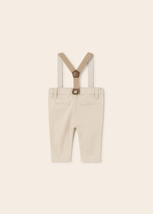 1510 Mayoral Boys Dress Pants w/Removable Suspenders, Tan