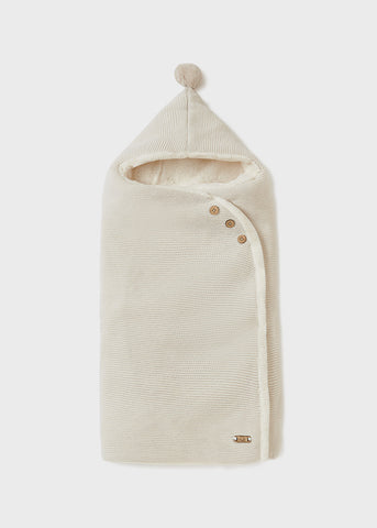 19232 Mayoral Boys Knit Sleeping Bag, Cream