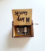 BTS SPRING DAY - Wooden Vintage Hand Crank Music Box Keepsake