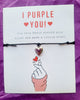 Handmade Silver Heart & Leatherette Bracelet, BTSxARMY I Purple You