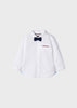 Mayoral Boys Long Sleeved Collared White Button Up Top, Matching Bow Tie, Eco-Friendly