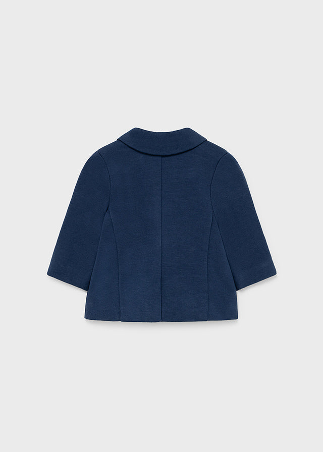 Navy Blue Formal Blazer, Long Sleeve, Lapel Collar, Mayoral Boys, Back