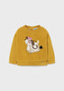 Mayoral Girls Pullover Sweater, Long Sleeve, Elasticated Cuffs, Decorative Applique, Round Neckline, Front