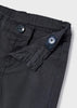 Boys Mayoral Long Twill Trousers, Charcoal, Elasticated Waistband and Front Central Button Fastenings