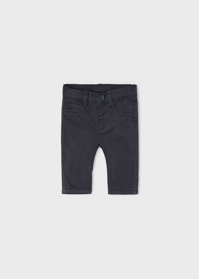 Mayoral Boys Long Twill Trousers, Front Central Button Fastenings, Front Pockets