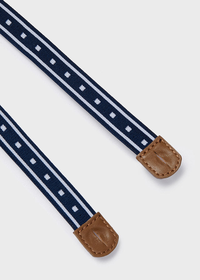 Boys Matching Blue Adjustable Suspenders, Mayoral