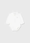 Mayoral Boys Long Sleeved Body Snap Suit, Eco-Friendly, Front Central Button Fastening