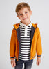 Hooded Zippered Orange Long Sleeve Windbreaker Jacket,Front  pockets